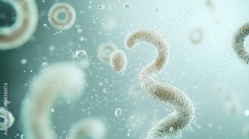 Microscopic Spiral Bacteria...