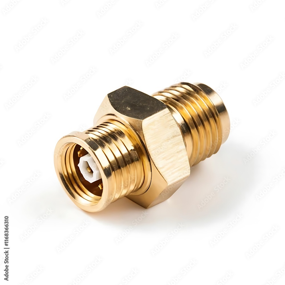 SMA Connector isolated on a white background SMA Connector isolated on a white background