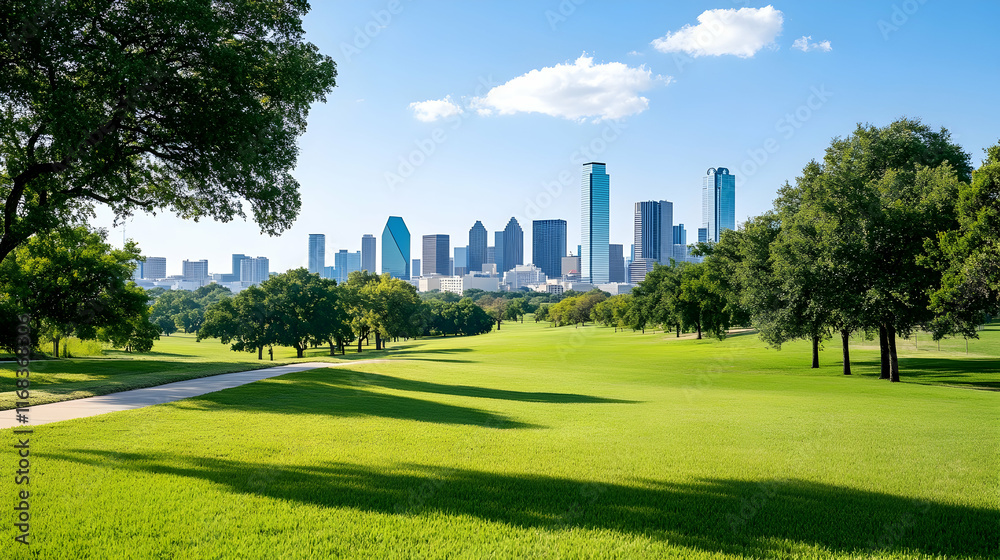Dallas Skyline View from Lush Park. Dallas Skyline View from Lush Park.