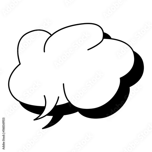 Comic book speech bubble, great design for any purposes. Sticker design. Vector illustration