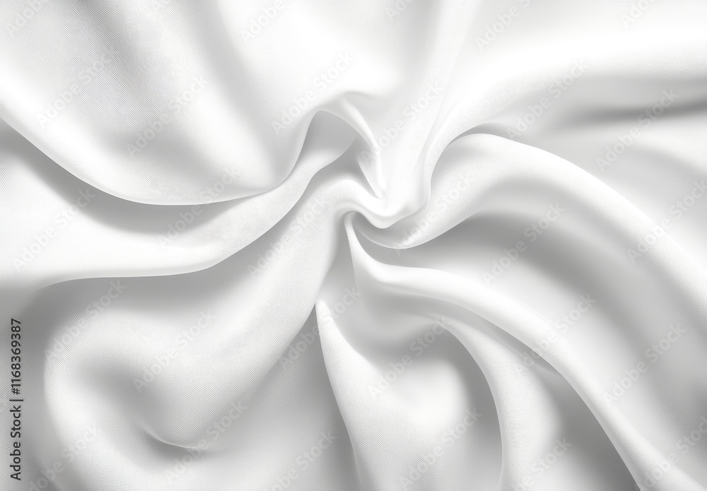 Obraz premium White silk fabric texture, soft, smooth, elegant folds.