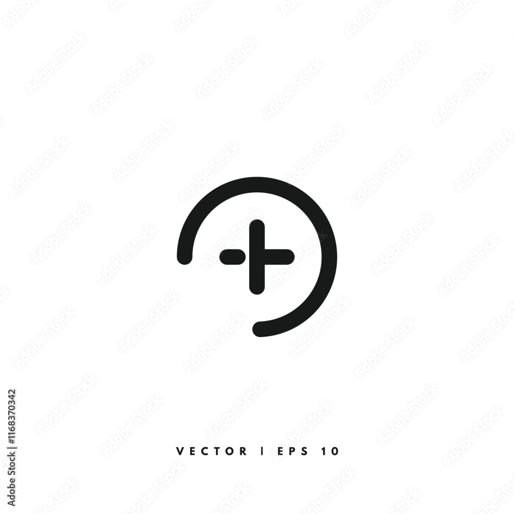 Plus Sign Icon. Editable Stroke Plus Sign Icon. Editable Stroke