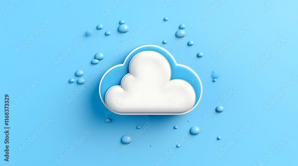 A stylized white cloud icon on a light blue background A stylized white cloud icon on a light blue background