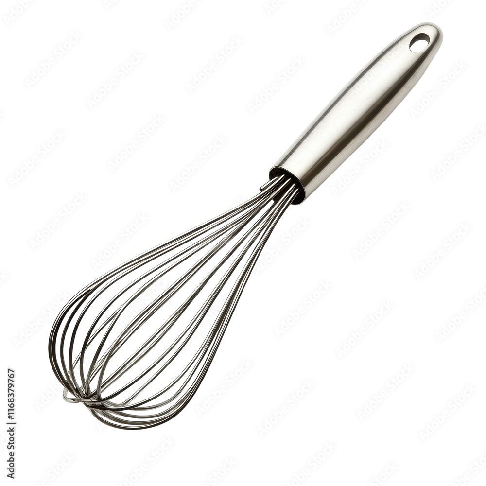 Fototapeta premium Stainless Steel Kitchen Whisk for Perfect Culinary Mixing on transparent background