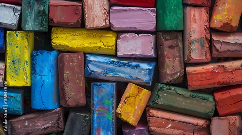 close up  of the many school instruments in 1 photo photo