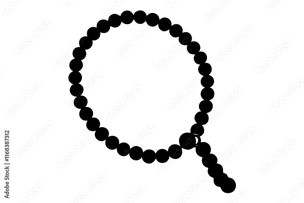 Obraz premium black and white beads
