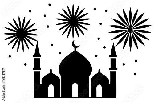 silhouette of a mosque