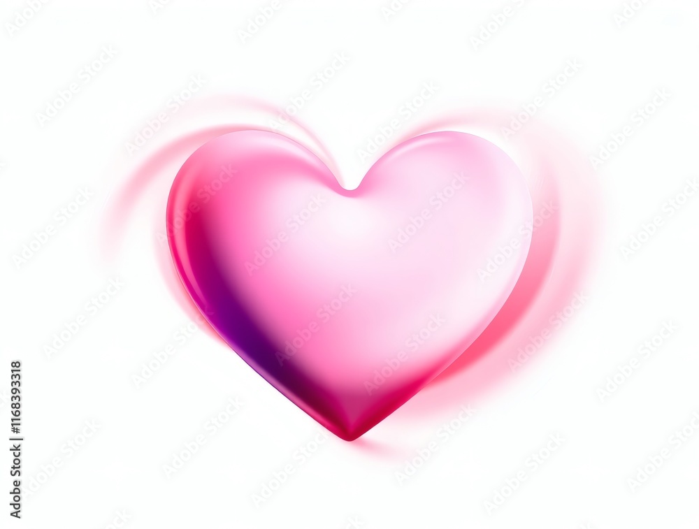 Pink, Glowing Heart: Abstract Romantic Digital Art Pink, Glowing Heart: Abstract Romantic Digital Art