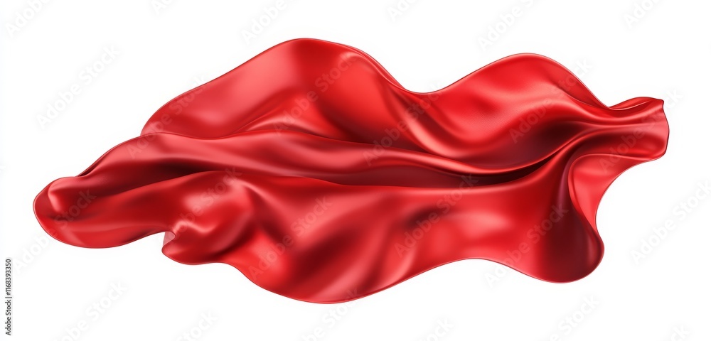 Red fabric flowing in the wind. Red fabric flowing in the wind.