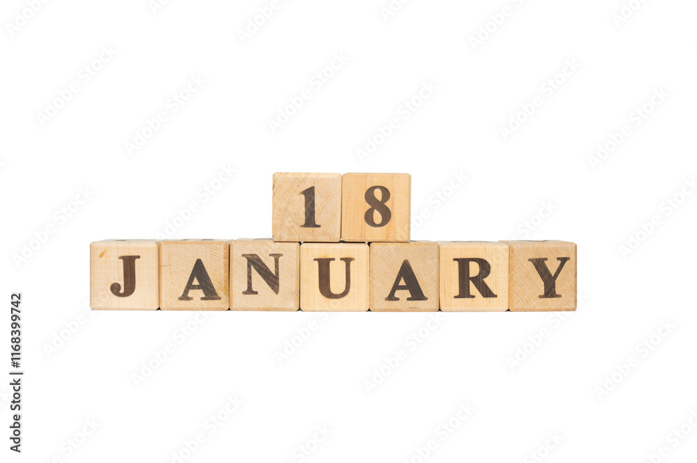 Wooden block calendar January 18 on white background. Wilhelm I of Prussia, Francisco Pizarro, Peru, Lima, Montesquieu, Kevin Costner, soviet union, siege, leningrad Wooden block calendar January 18 on white background. Wilhelm I of Prussia, Francisco Pizarro, Peru, Lima, Montesquieu, Kevin Costner, soviet union, siege, leningrad