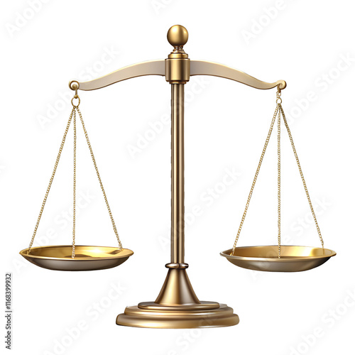 Balance scale isolated on transparent background photo