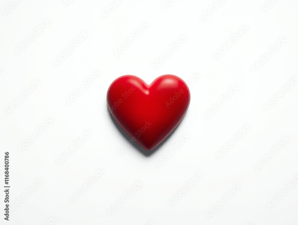 Red Heart: Minimalist Romantic Still Life Red Heart: Minimalist Romantic Still Life