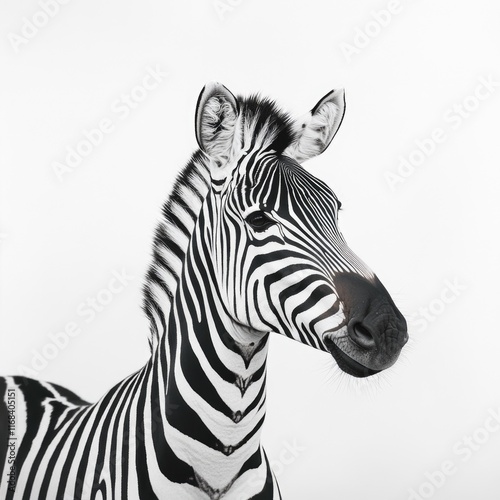 Black and White Zebra Portrait