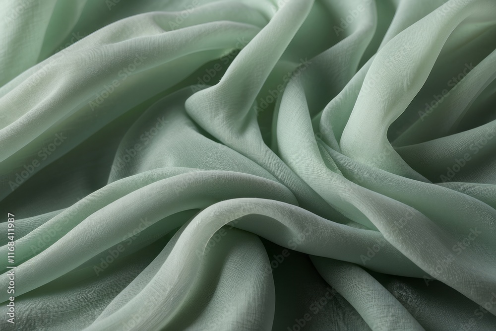 Obraz premium soft green chiffon texture background