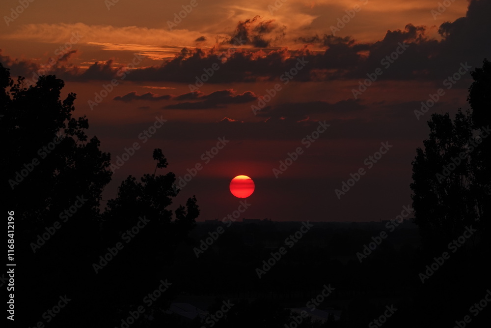 Rose sunset and colorful clouds Rose sunset and colorful clouds