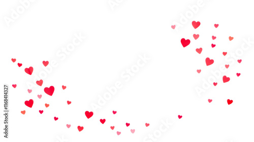 Red Heart Confetti Burst 