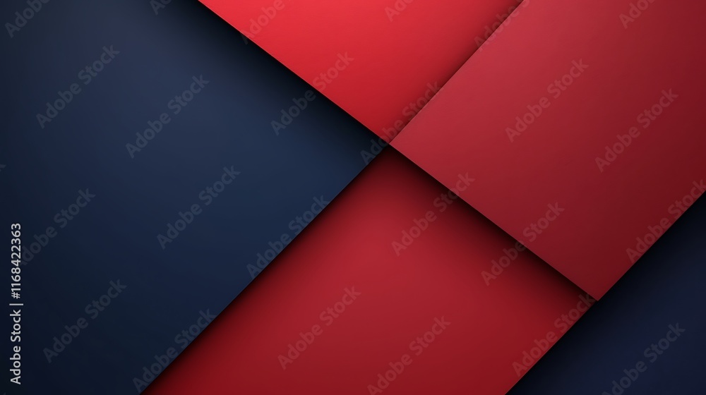 Fototapeta premium Abstract Red and Blue Geometric Design