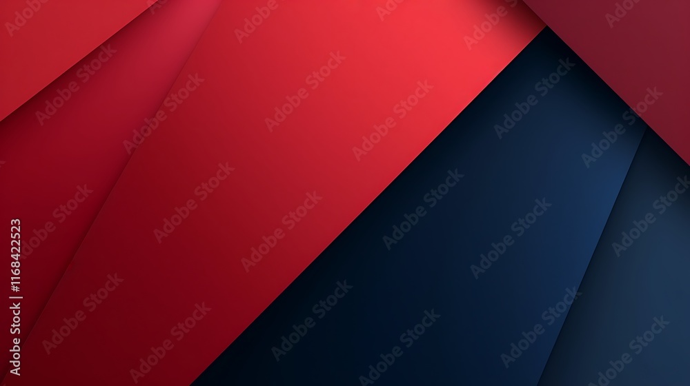 Fototapeta premium Abstract Red and Blue Geometric Design