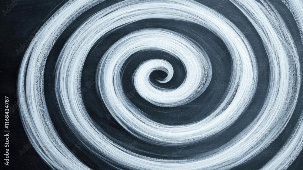 Obraz premium Chalkboard abstract background idea. A visually striking swirl of monochromatic colors creating a hypnotic illusion.