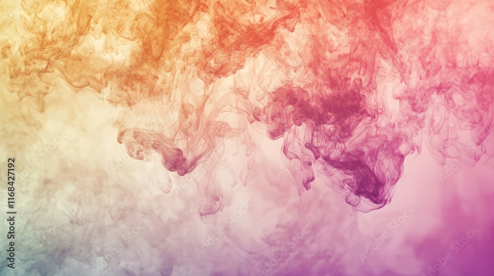 Fototapeta premium Abstract Colorful Smoke Swirls: A Vivid Symphony of Hues
