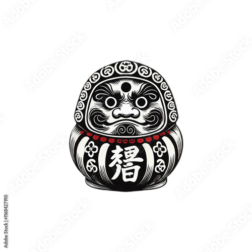 Daruma icon vector symbol design art illustration