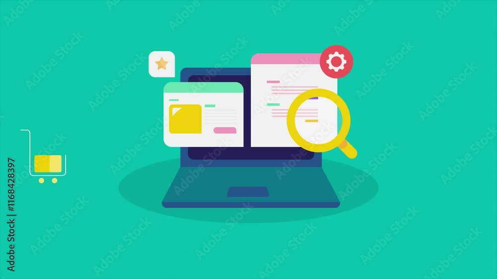 Ecommerce web development and product SEO optimization, new feature and layout design to online web store concept.
