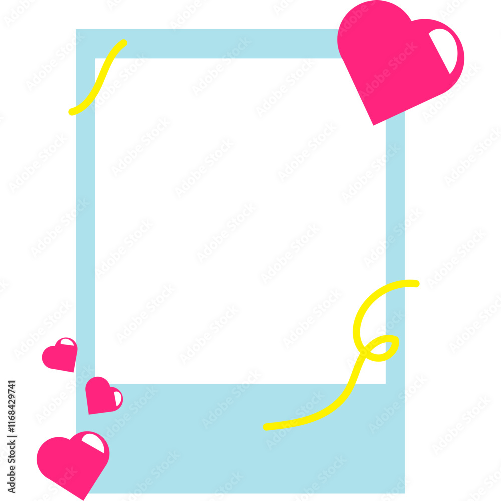 Obraz premium valentine polaroid frame