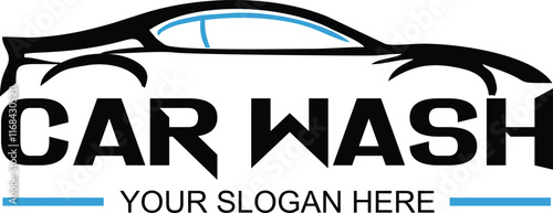 Car wash logo, Logo for car wash shop, car cleaning logo, car detailing logo