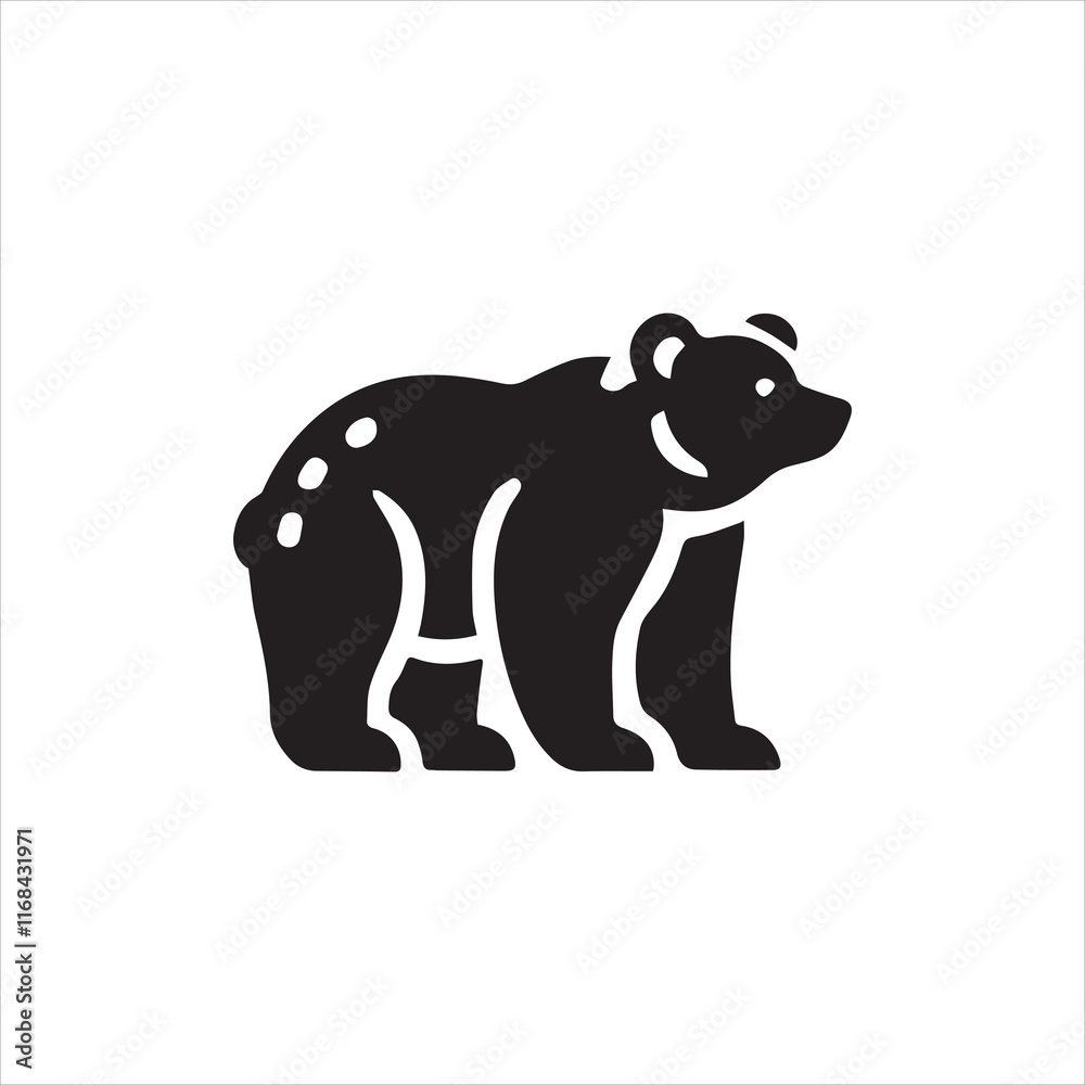 Fototapeta premium bear silhouette vector