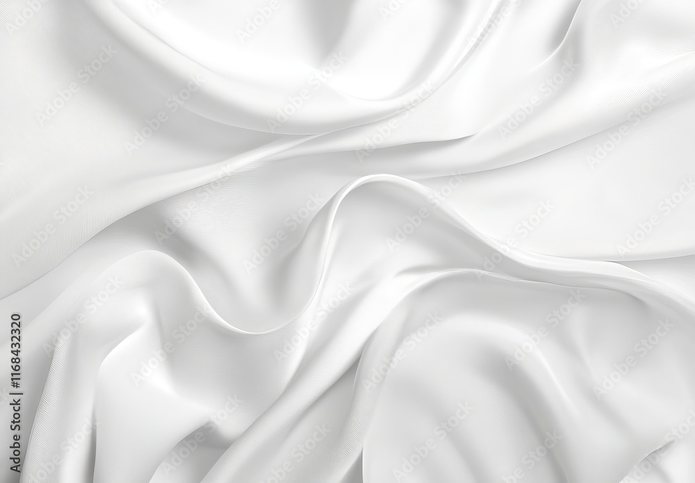Elegant white fabric with soft folds and drapes. Elegant white fabric with soft folds and drapes.
