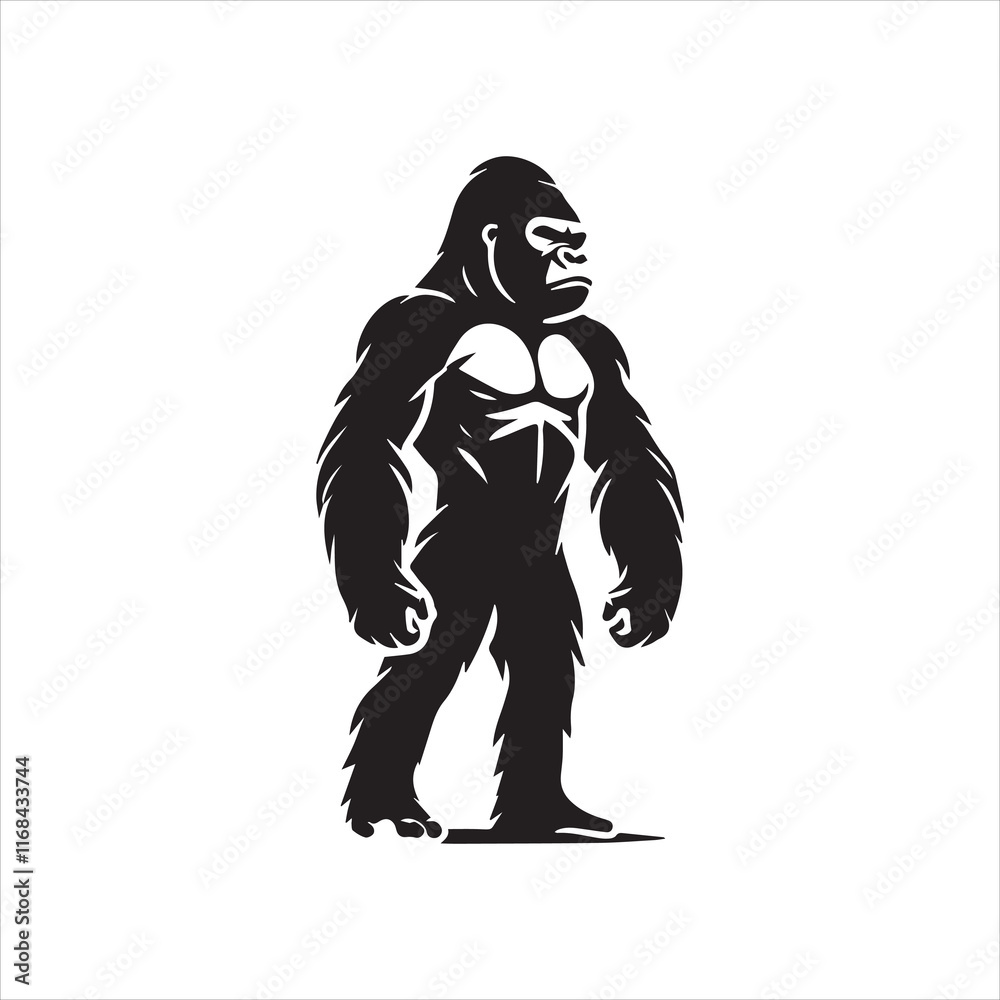 Fototapeta premium silhouette of a Gorilla
