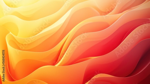 Abstract Warm Hues: A Symphony of Orange and Yellow Waves photo