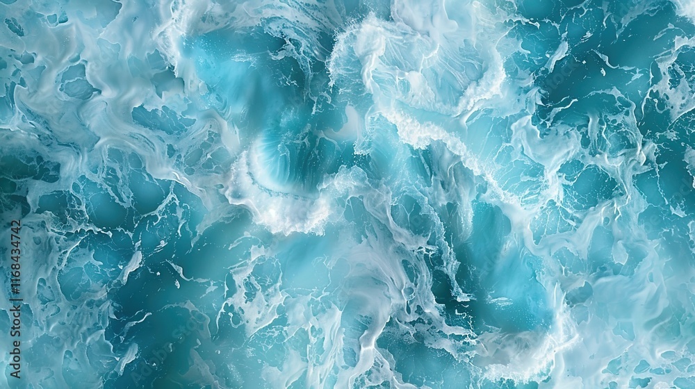 Naklejka premium aqua marine seamless pattern walllpaper