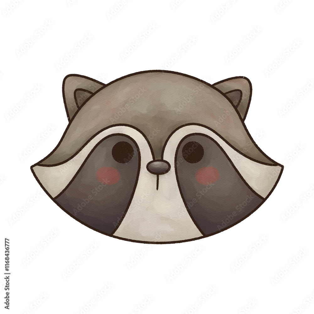 Cute Raccoon watercolor painting Cute Raccoon watercolor painting