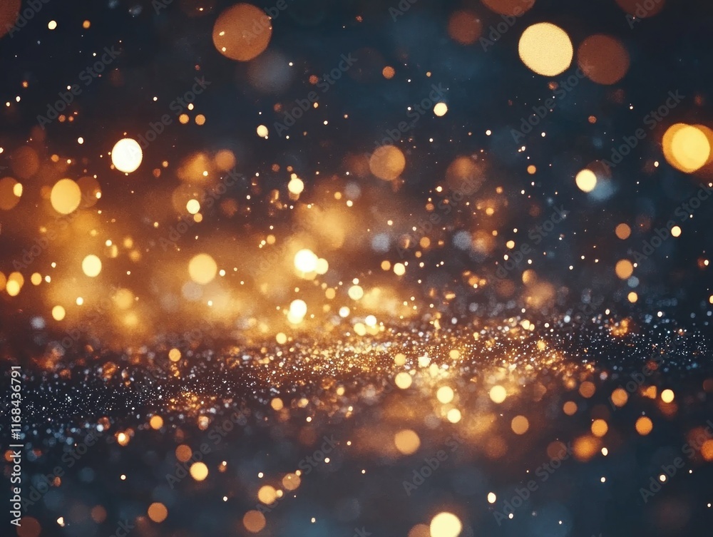 Fototapeta premium Austere Starry Night with Blurred Bokeh