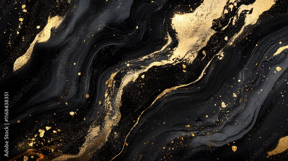 Abstract Black And Gold Swirling Marble Texture Abstract Black And Gold Swirling Marble Texture