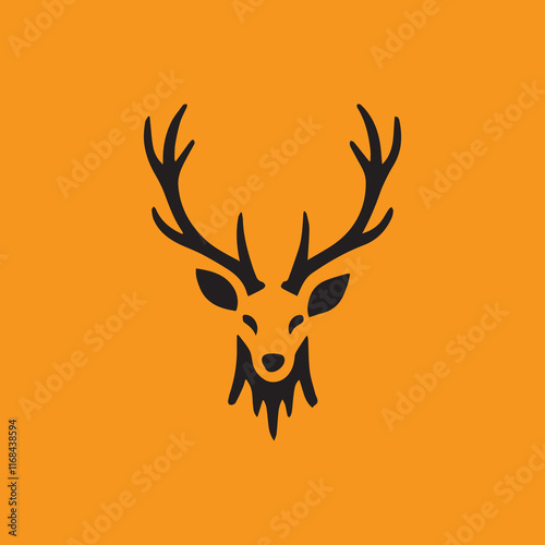 deer head vector illustration silhouette 