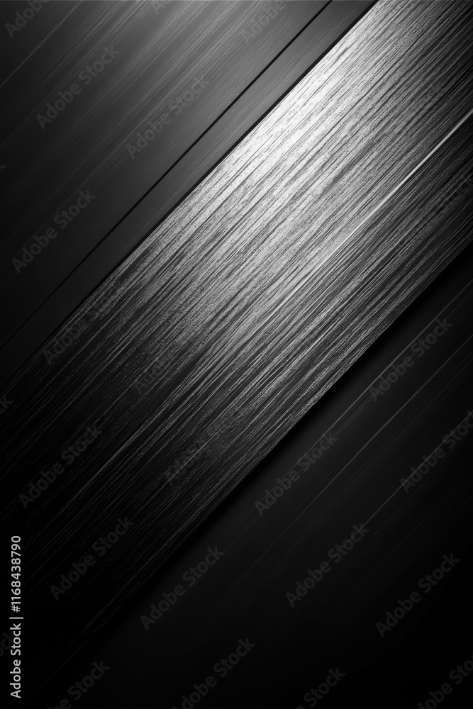 Obraz premium Brushed metallic background with horizontal linear texture and subtle highlights