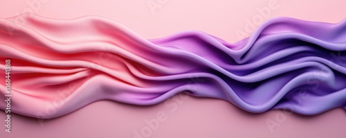 Velvet abstract background concept. Elegant flowing fabric in soft pink and purple shades for creative design projects. photo