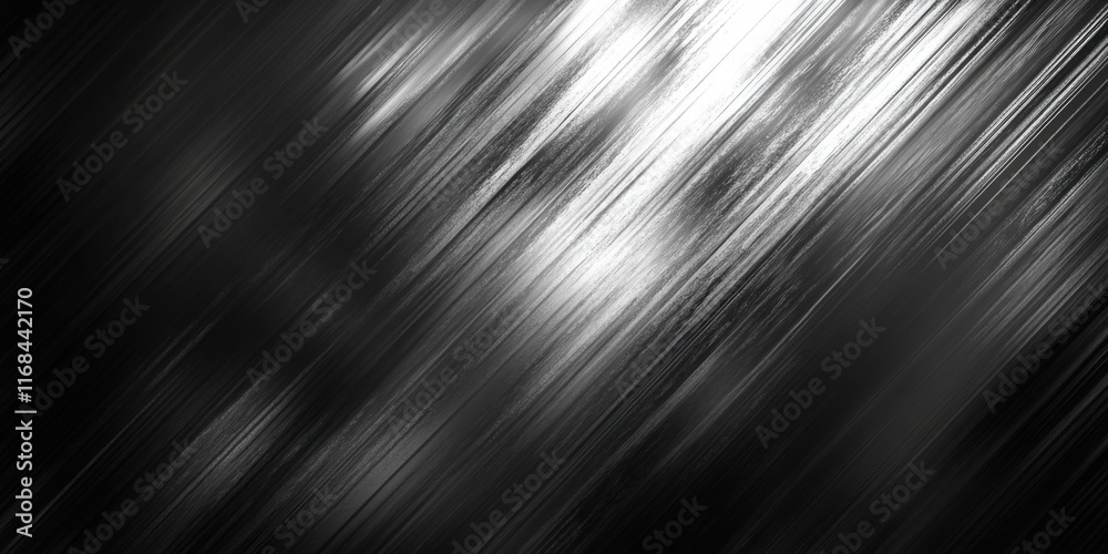 Metallic gradient texture featuring diagonal streaks of black and silver with a reflective and abstract design.
Metallic gradient texture featuring diagonal streaks of black and silver with a reflective and abstract design.