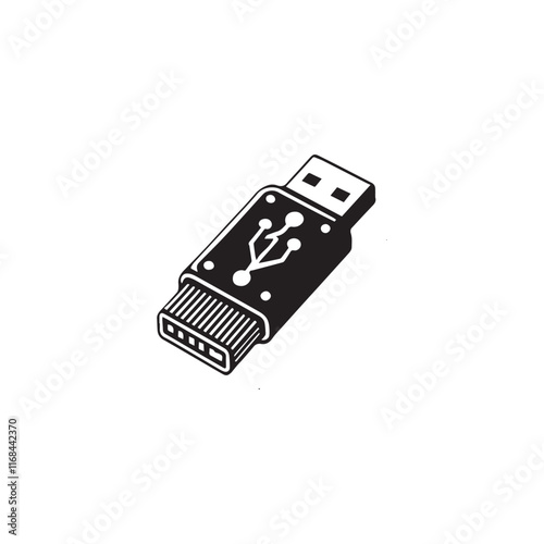 Usb data icon vector symbol design illustration