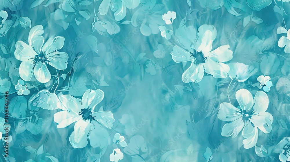 Fototapeta premium aqua marine seamless pattern wallpaper