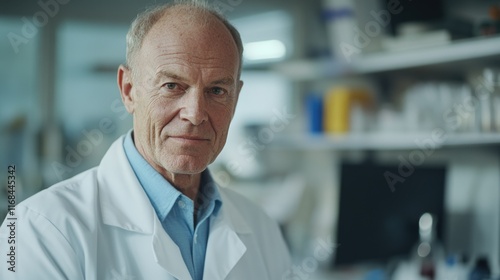 Scientist in Laboratory Coat photo