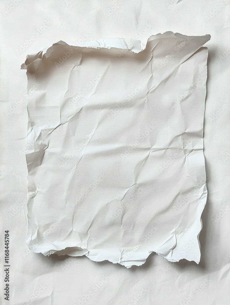 Obraz premium Torn Paper Revealing Unknown Text