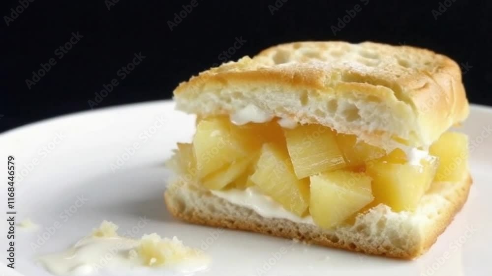 apple pie on white plate