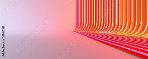 Grid abstract background idea. A vibrant abstract background featuring bright lines in pink and orange hues.