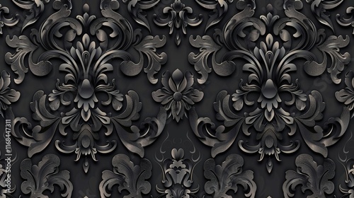 charcoal black seamless pattern wallpaper