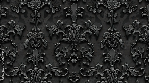 charcoal black seamless pattern wallpaper