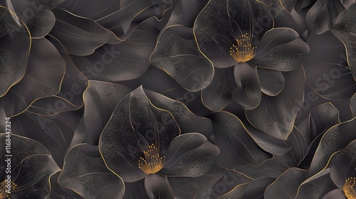 charcoal black seamless pattern wallpaper