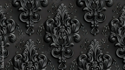 charcoal black seamless pattern wallpaper
